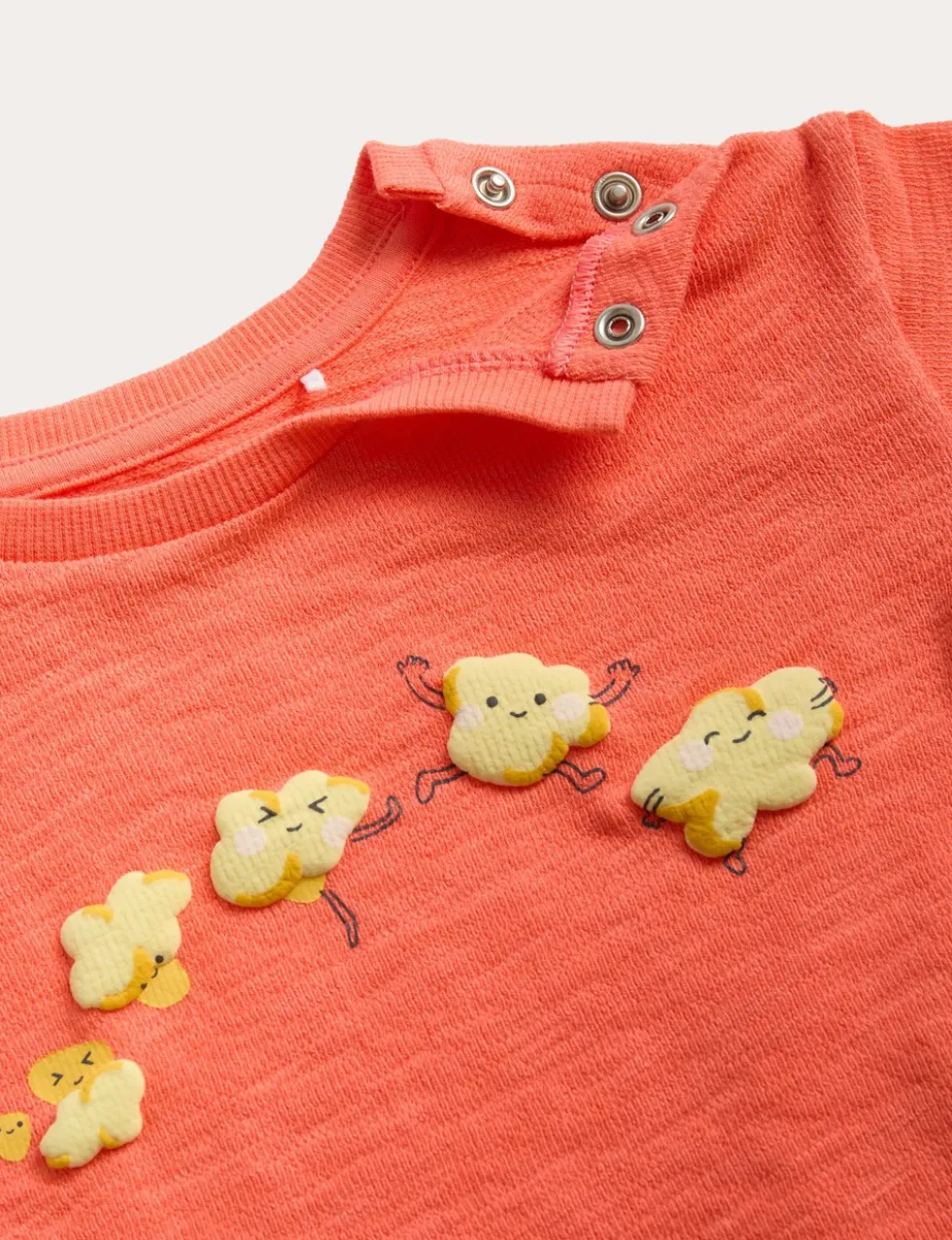 2 Piece Pure Cotton Popcorn Top & Bottom Outfit (0-2 Yrs)