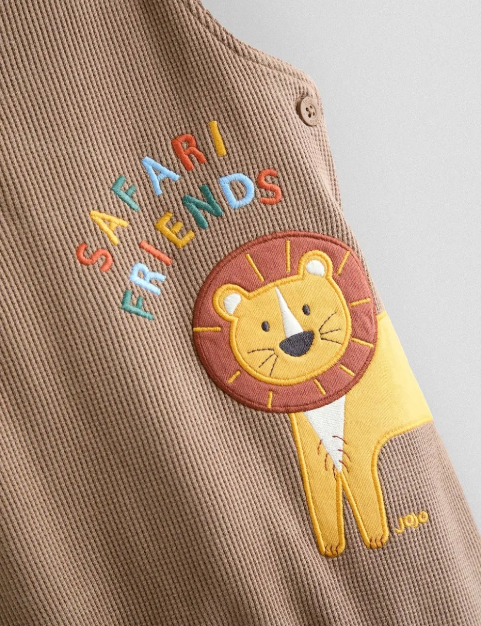 2 Piece Pure Cotton Safari Dungaree Outfit (0-24 Mths)
