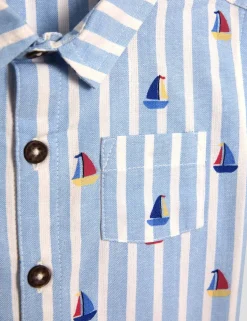 2 Piece Pure Cotton Sailboat Shirt & Shorts Set (1-7 Yrs)
