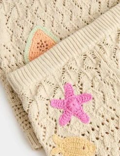 2 Piece Pure Cotton Seashell Crochet Outfit (0-5 Yrs)