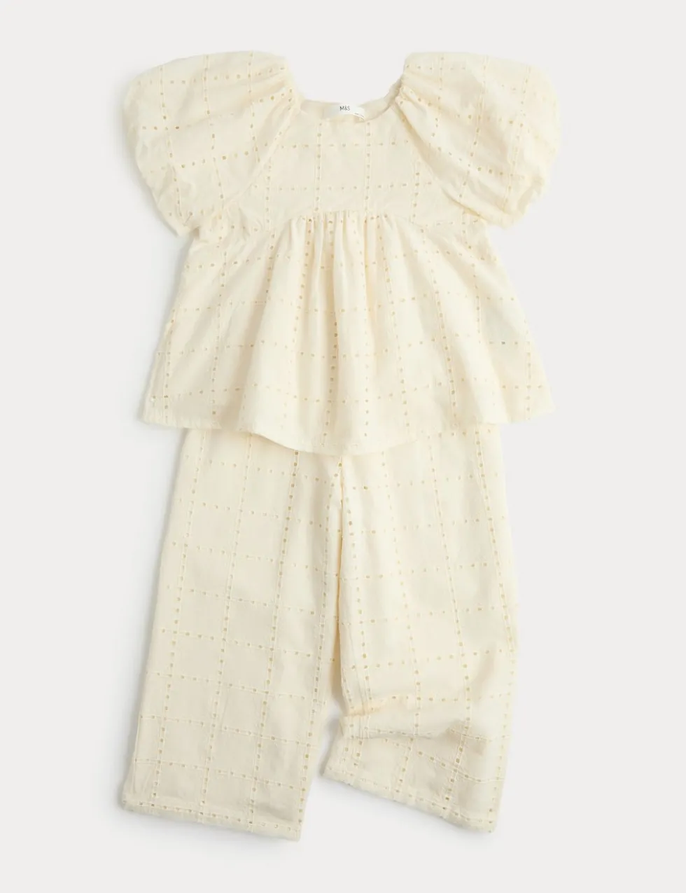2 Piece Pure Cotton Shirred Trouser Outfit (2-10 Yrs)