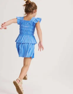 2 Piece Pure Cotton Shirred Outfit (2-8 Yrs)