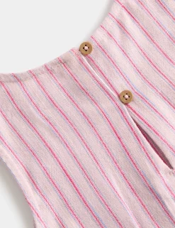 2 Piece Pure Cotton Striped Frill Outfit (2-8 Yrs)