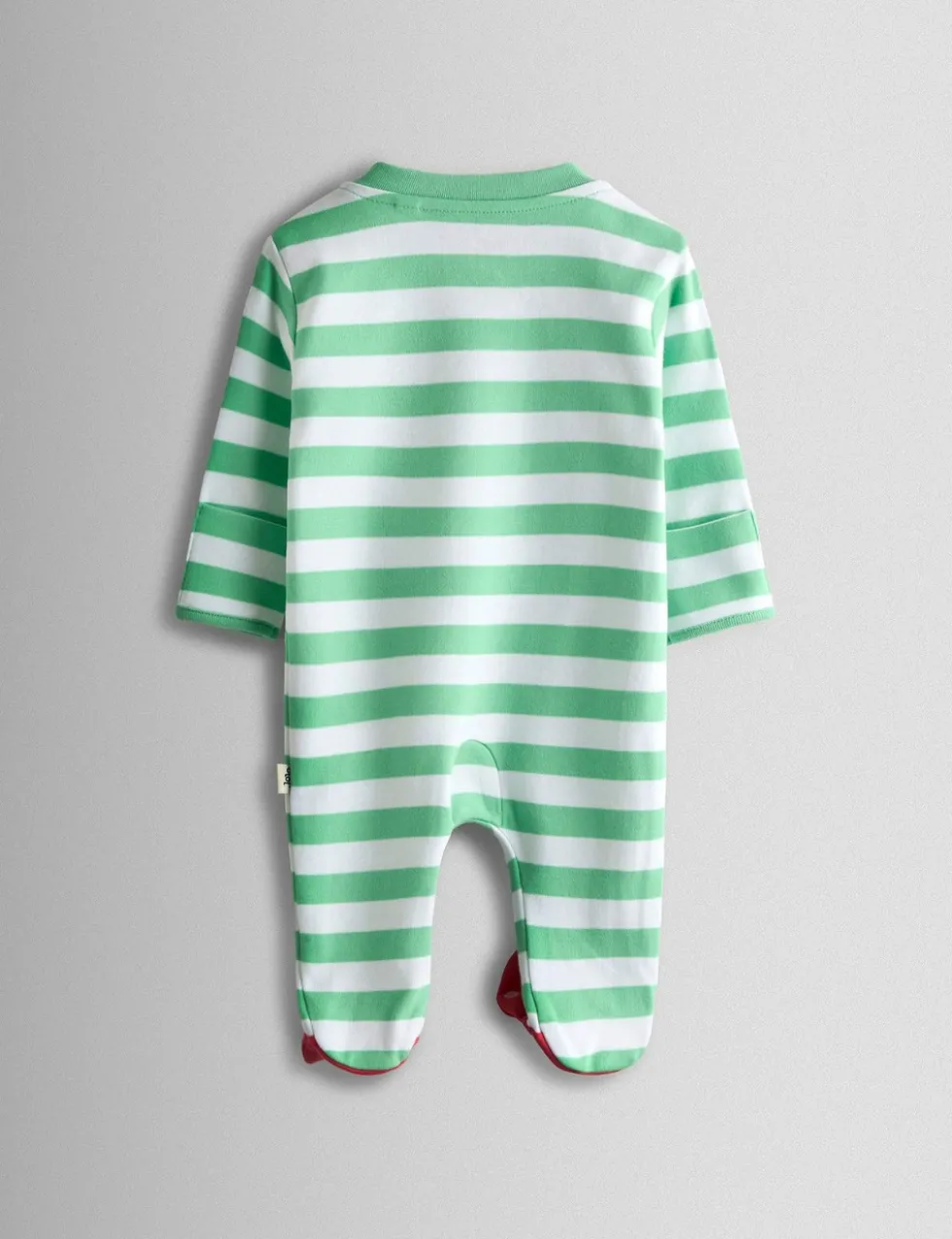 3 Piece Pure Cotton Striped Sleepsuit, Hat & Bib Set (7lbs-18 Mths)