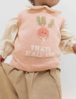3 Piece Pure Cotton Tank Top & Trousers Outfit (0-3 Yrs)