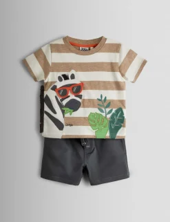 2 Piece Pure Cotton Top & Bottom Outfit (6 Mths-6 Yrs)