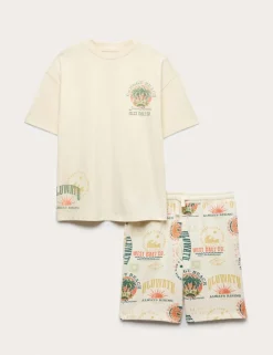 2 Piece Pure Cotton Uluwatu Short Outfit (6-16 Yrs)