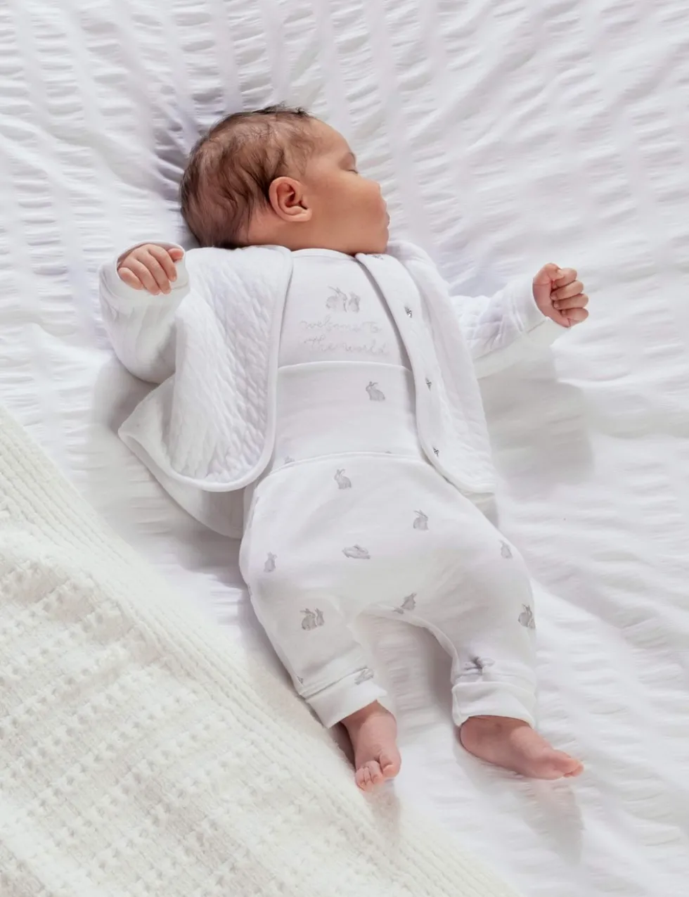 3 Piece Quilted Jacket, Bodysuit & Bottoms Outfit (6½lbs-6 Mths)