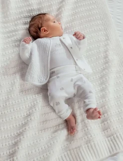 3 Piece Quilted Jacket, Bodysuit & Bottoms Outfit (6½lbs-6 Mths)