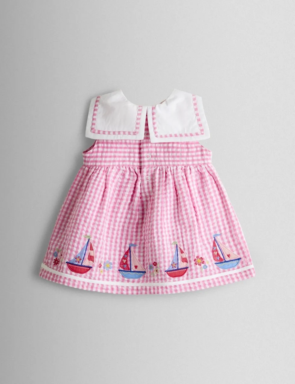 2 Piece Sailboat Applique Dress (0-24 Mths)