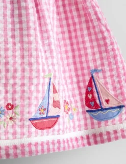 2 Piece Sailboat Applique Dress (0-24 Mths)