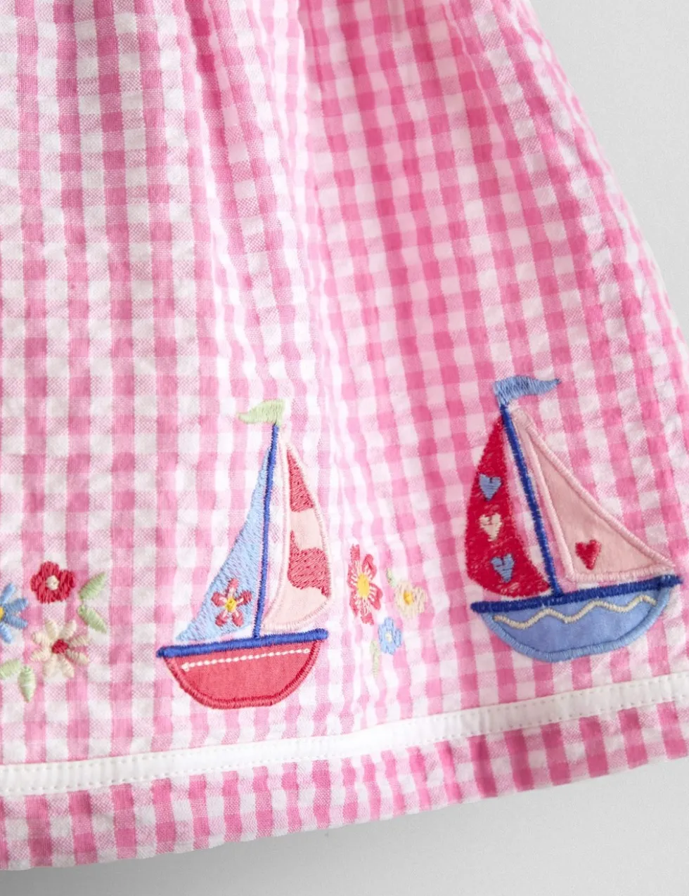2 Piece Sailboat Applique Dress (0-24 Mths)