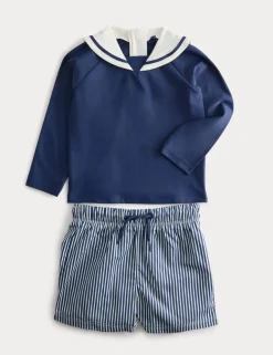 2 Piece Sailor Swim Set (0-3 Yrs)