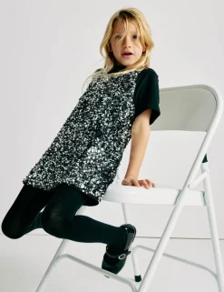 2 Piece Sequin Pinafore and T-Shirt (2-10 Yrs)