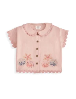 2 Piece Shell Embroidery Top & Bottom Set (0-3 Years)