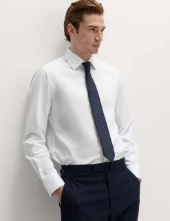 2 Piece Slim Fit Easy Iron Shirt & Tie Set