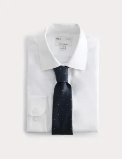 2 Piece Slim Fit Easy Iron Shirt & Tie Set