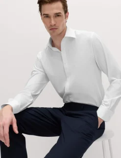 2 Piece Slim Fit Easy Iron Shirt & Tie Set