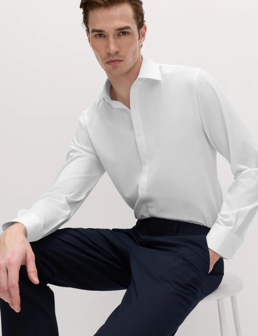 2 Piece Slim Fit Easy Iron Shirt & Tie Set