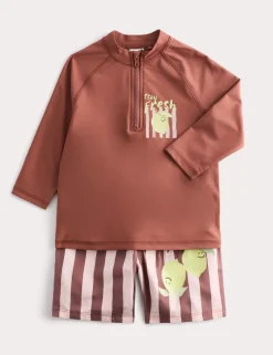 2 Piece Stay Fresh Graphic Swim Suit (2-8 Yrs)