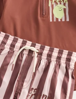 2 Piece Stay Fresh Graphic Swim Suit (2-8 Yrs)