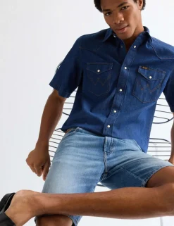 5 Pocket Stretch Denim Shorts