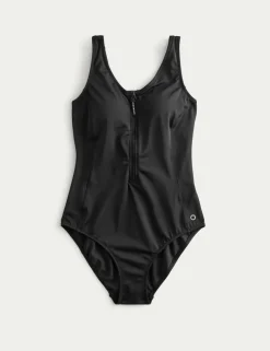 Active Zip Through Swimsuit