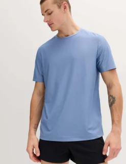Activewear Jacquard Mesh Stripe T-Shirt