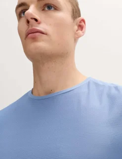 Activewear Jacquard Mesh Stripe T-Shirt
