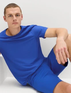 Activewear Jacquard Mesh Stripe T-Shirt
