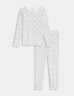 Adaptive CottonRich Ditsy Floral Ribbed Pyjamas (1-16 Yrs)
