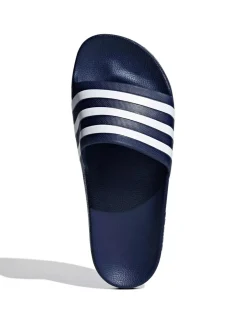 Adilette Aqua Striped Sliders