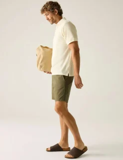 Adino Cotton Blend Waffle Polo Shirt