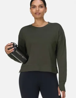 After Class Cotton Modal Crop Sweatshirt