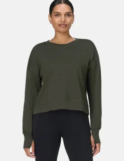 After Class Cotton Modal Crop Sweatshirt