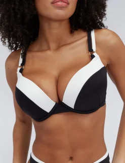 Agadir Wired V-Neck Bikini Top (B-DD)