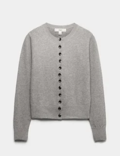 Air-Yarn Crew Neck Short Cardigan