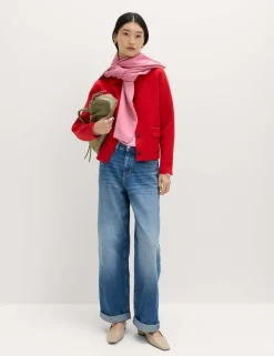 Air-Yarn Pocket Detail Knitted Jacket