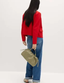 Air-Yarn Pocket Detail Knitted Jacket