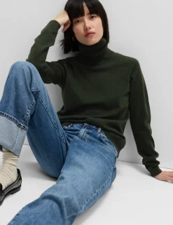Air-Yarn Roll Neck Jumper