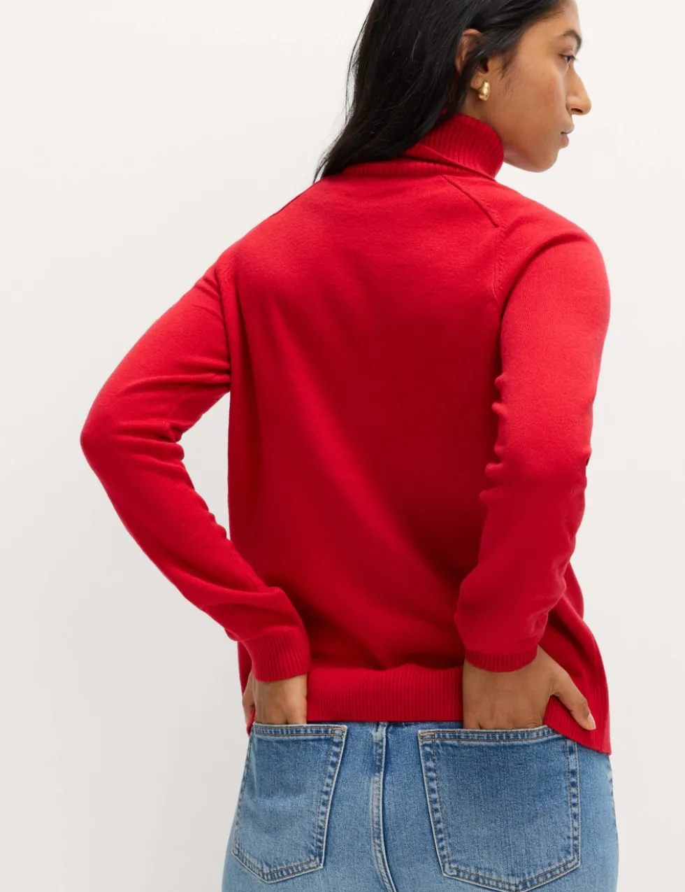 Air-Yarn Roll Neck Jumper