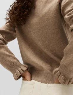 Air-Yarn Ruffle Slim Fit Cardigan