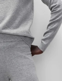 Air-Yarn Wide Leg Knitted Trousers
