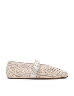 Alara 001 Woven Buckle Flat Pumps