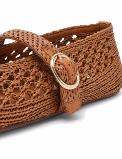 Alara 001 Woven Buckle Flat Pumps