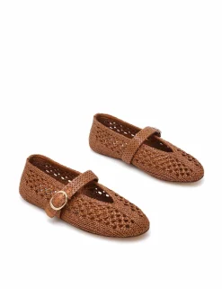 Alara 001 Woven Buckle Flat Pumps