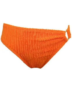 Algarve Textured Ring Detail High Leg Bikini Bottoms