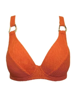 Algarve Wired Ring Detail Plunge Bikini Top (C-G)
