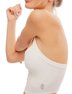 All Clear Cami Solid Fitted Crop Top