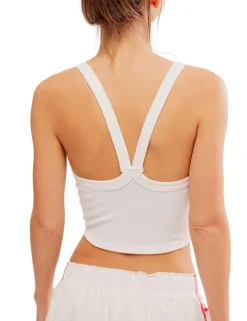All Clear Cami Solid Fitted Crop Top